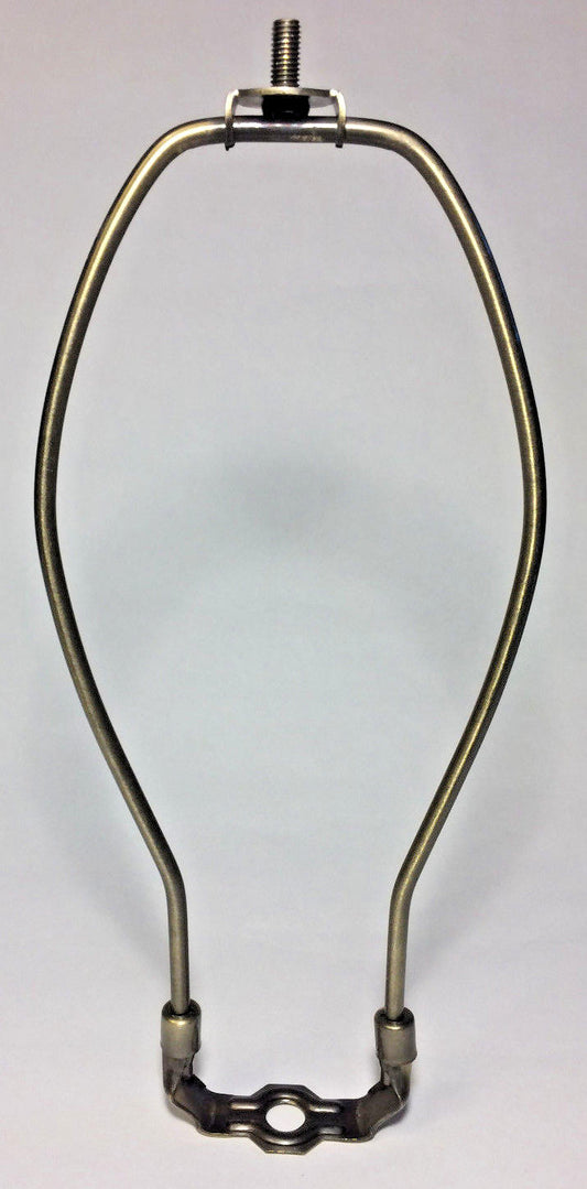 12" Antique Finish Heavy Brass Lamp HARP Shade Holder + Base for Lamp Repair