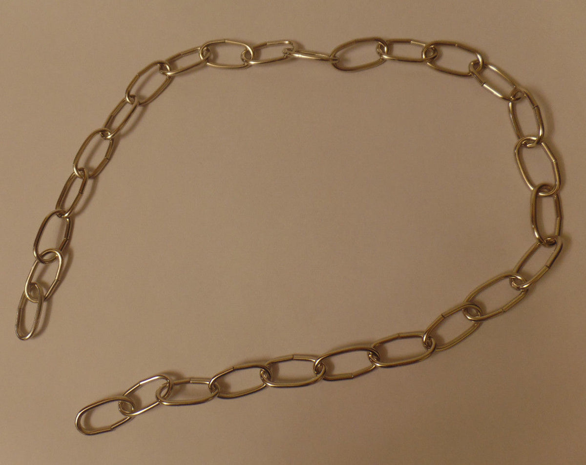 New 3' Nickel Plated 10 Gauge Steel Chandelier Fixture Oval Lamp Chain #FC995N