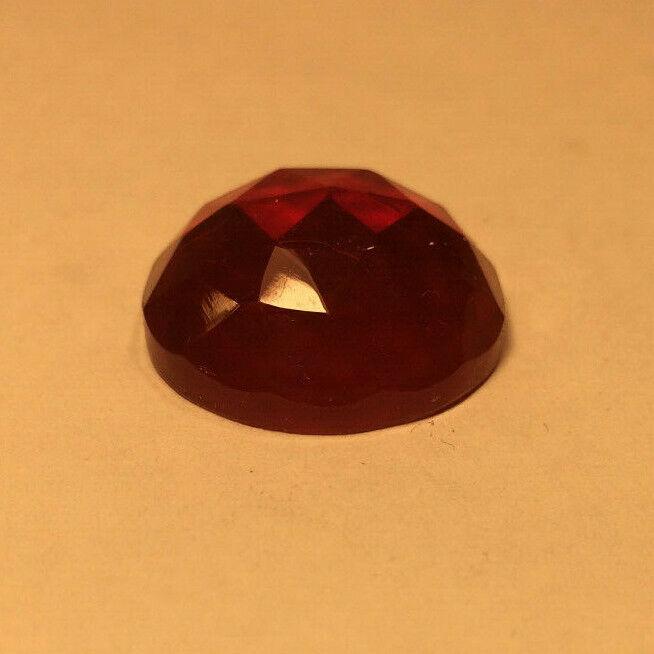 New Ruby Color Faceted Glass Jewel For Inserting Into Brass Banding #GJ123R - Stone Door Lamps