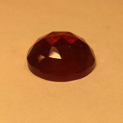 New Ruby Color Faceted Glass Jewel For Inserting Into Brass Banding #GJ123R - Stone Door Lamps