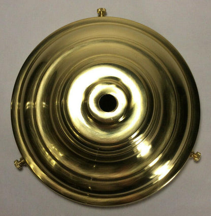 New Unfinished Spun Brass 6" Fitter Fixture Shade Holder With Set Screws #SH766U - Stone Door Lamps