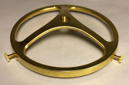 New 4" Fitter Cast Brass Glass Lamp Shade Holder, Unfinished Brass #SHH72U - Stone Door Lamps
