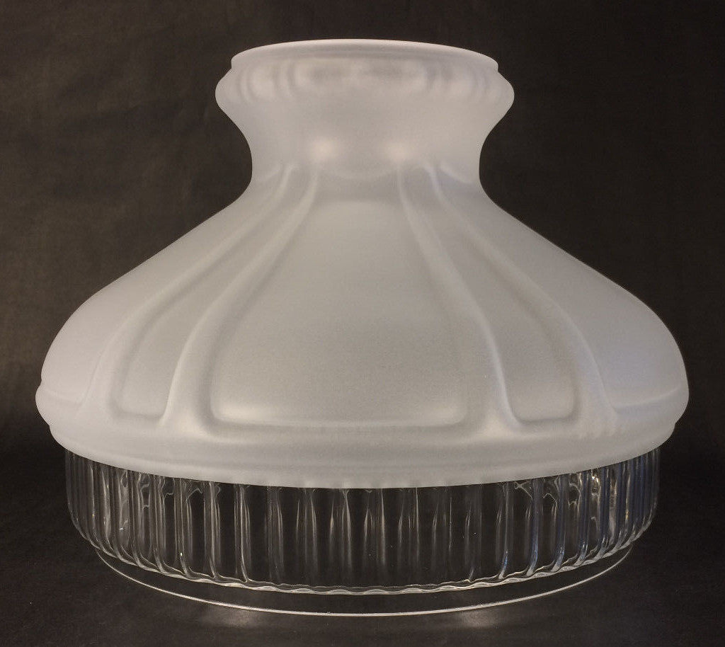 New 10" Satin Crystal Etched Glass Oil Lamp Shade #601 Style fits Aladdin #SH570