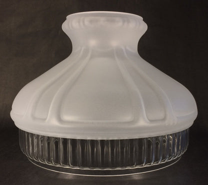 New 10" Satin Crystal Etched Glass Oil Lamp Shade #601 Style fits Aladdin #SH570