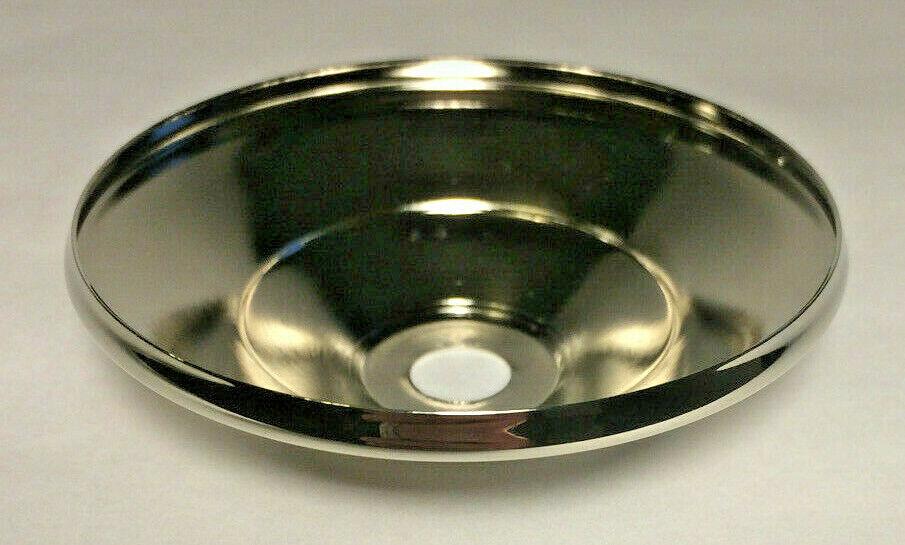 New 1 3/4" Polished Nickel Finish Spun Brass Vase Cap, Lamp Cap, 1/8 IP VC602N - Stone Door Lamps