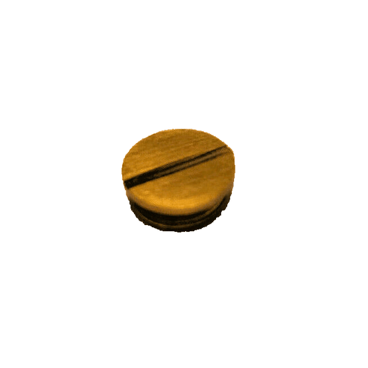 New Antique Brass Finish Slotted Plug or Cap, 1/8M Thread, 11 mm wide, #BP175A - Stone Door Lamps