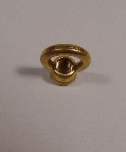 New 1" Unfinished Cast Brass Loop Lamp Part With Wire Way, 1/8F Tap #BL954U - Stone Door Lamps