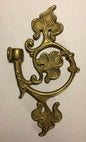 New Cast Brass Leaf Lamp Arm Back, 6 1/8" x 3 7/8", 1/8Fx1/8F (3/8") #AB485U - Stone Door Lamps