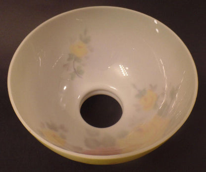 New 10" Opal Glass Student Oil Lamp Shade Hand Painted Victorian Roses Scene USA - Stone Door Lamps