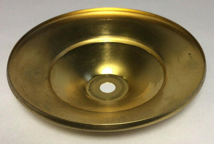 New 4 1/8" Solid Spun Brass Vase Cap, Lamp Cap, Unfinished Brass, 1/8 IP VC628U - Stone Door Lamps
