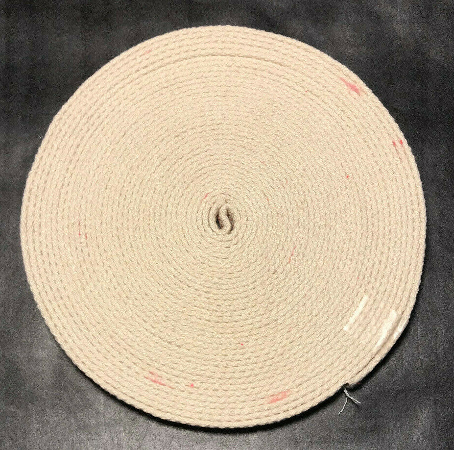 New 7/8" Wide, Cotton Wick w/ Red Stripe For Dietz Lantern, Sold By Yard #WY931