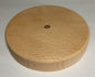 New 6" Modern Style Disc Shaped Rustic Wooden Lamp Base W/ Wire Way Hole #WB314U