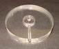 New Clear Round Acrylic Lamp Base w/ Center Hole & Side Outlet, 6 1/2" Diameter