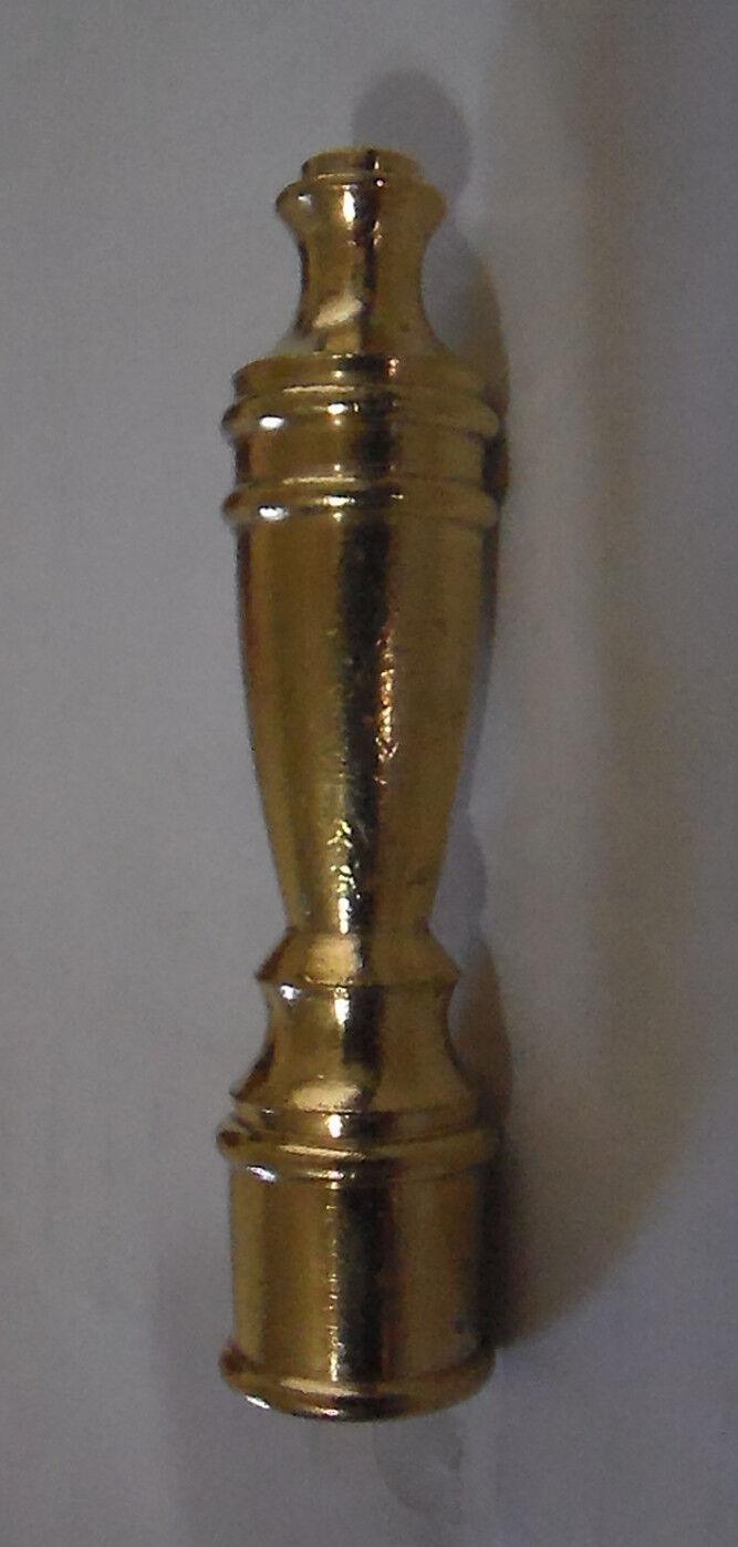 NEW 2 3/8" Brass Lamp Shade Harp Finial - Unfinished Brass 1/4 - 27F #FIN52U - Stone Door Lamps