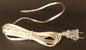 Lot of 10, 18/2 Plastic Covered Lamp Cord Plug Set, 8' Clear Silver, SPT-1,U.L.