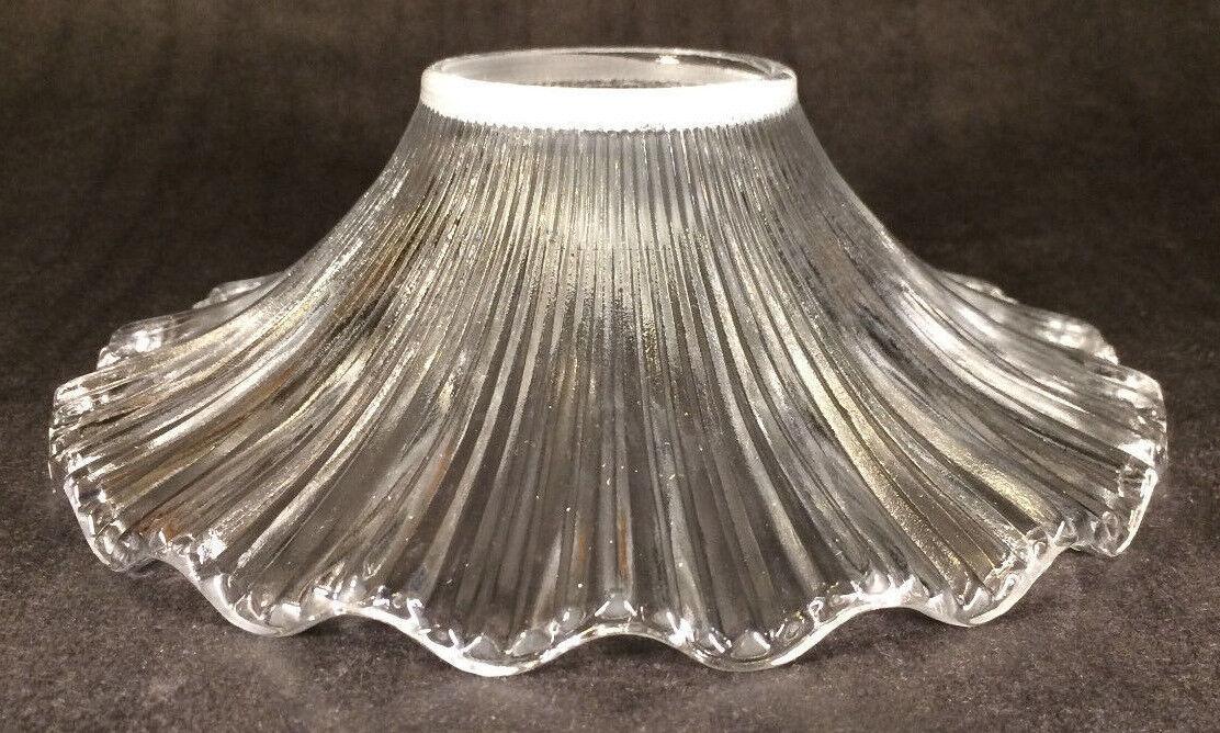 NEW 7 1/2" Clear Glass Petticoat Oil Kerosene Lamp Chimney Shade PS648 - Stone Door Lamps