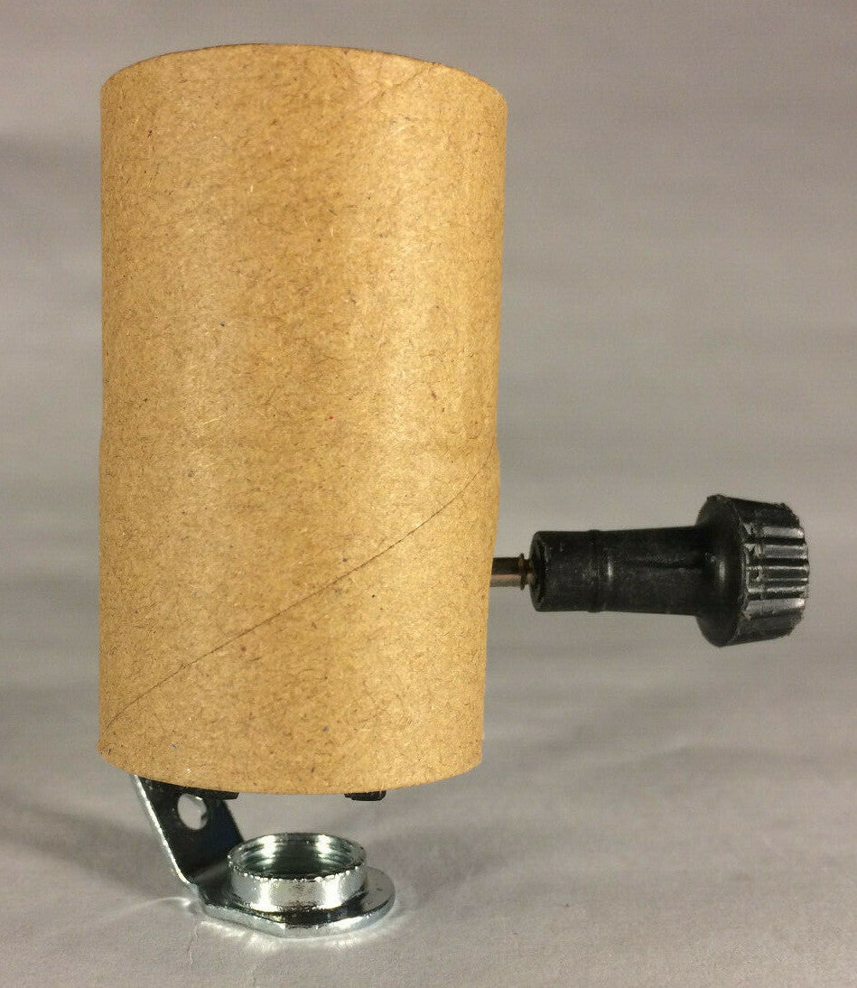 New 3-Way Turn Knob Lamp Socket Interior w/ 1/8F Hickey & Paper Insulator SO112i
