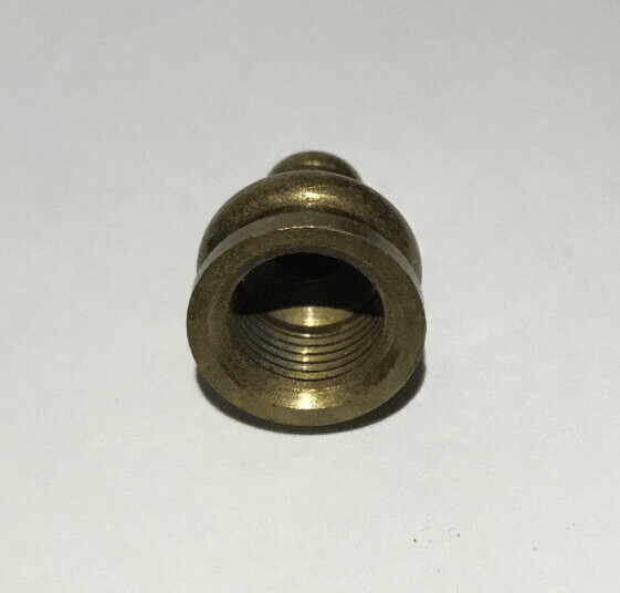 New 11/16" Height Antique Brass Pyramid Lamp Finial, 1/8F Tap(3/8") #BF966A - Stone Door Lamps
