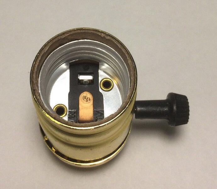 NEW 3 Way Turn Knob Lamp Socket for standard size Light Bulbs #CS346 - Stone Door Lamps