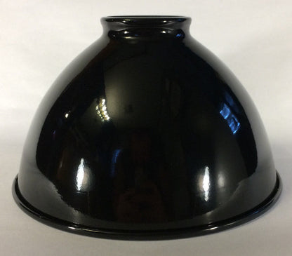 NEW 7 1/16" Metal Dome Lamp Light Shade Pendant Black Porcelain Industrial Style