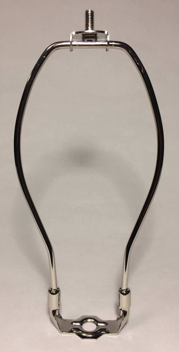 New 6" Nickel Finish Lamp HARP Shade Holder w/Base for Lamp Repair  #HAR80N