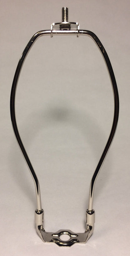 New 6" Nickel Finish Lamp HARP Shade Holder w/Base for Lamp Repair  #HAR80N