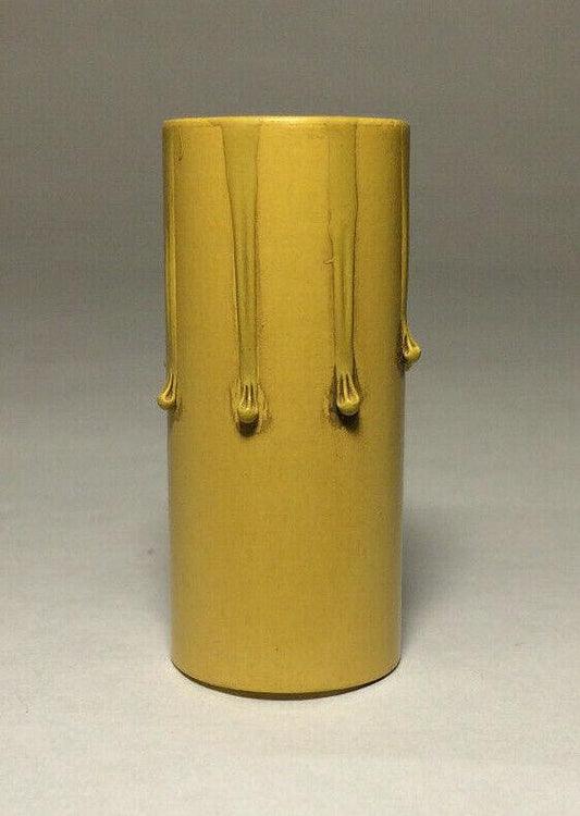 New 2" Antique Style Paper Board Candle Cover, Antique Gold Color, Candelabra 71 - Stone Door Lamps