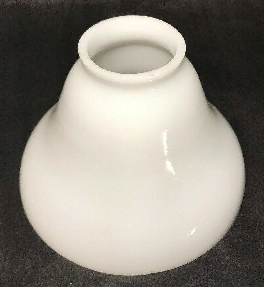 New Opal White Glass Bell Shaped Fixture Shade, 2 1/4" Fitter, 6" Wide, #FS451 - Stone Door Lamps