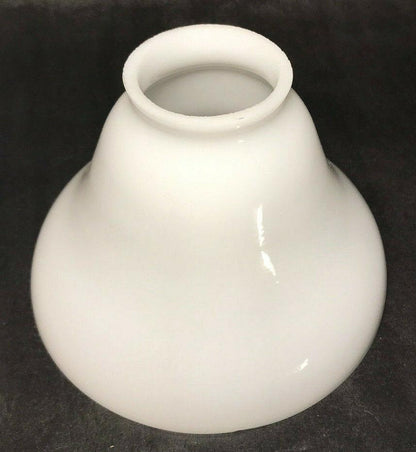New Opal White Glass Bell Shaped Fixture Shade, 2 1/4" Fitter, 6" Wide, #FS451 - Stone Door Lamps
