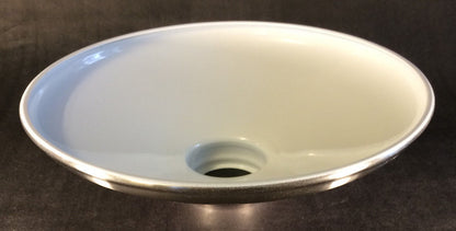 2.25 X 10" Satin Nickel Porcelain Industrial Style Metal Cone Pendant Shade