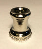 New Nickel Plated Turned Brass Neck Lamp Part 1/8F Tap, 7/8" Ht. #BN946N - Stone Door Lamps