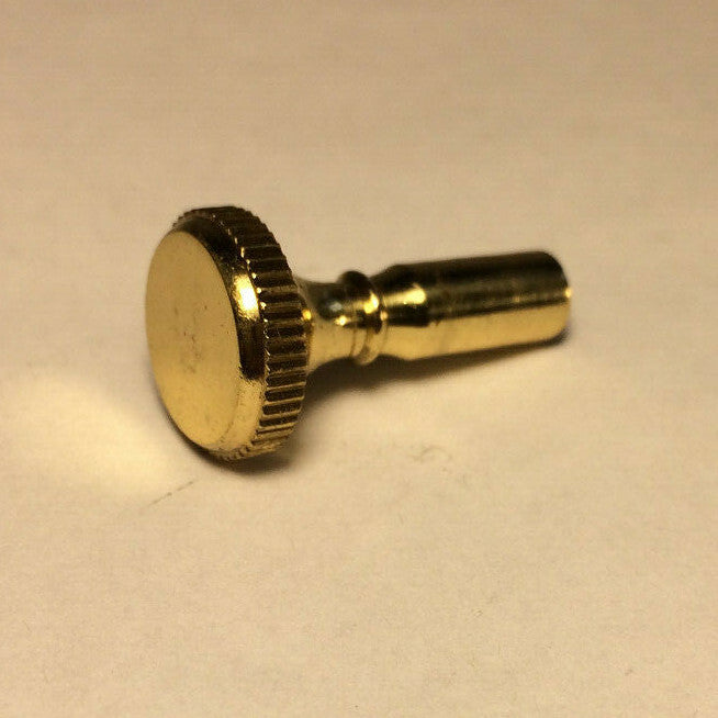 New 1" Solid Brass Knurled Lamp Key For Turn Knob Socket, 4-36F Tap, #TK924