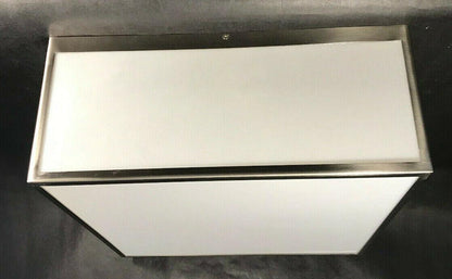 New Nuvo Lighting Crate LED 14" Brushed Nickel Flush Light Fixture Acrylic Panel - Stone Door Lamps