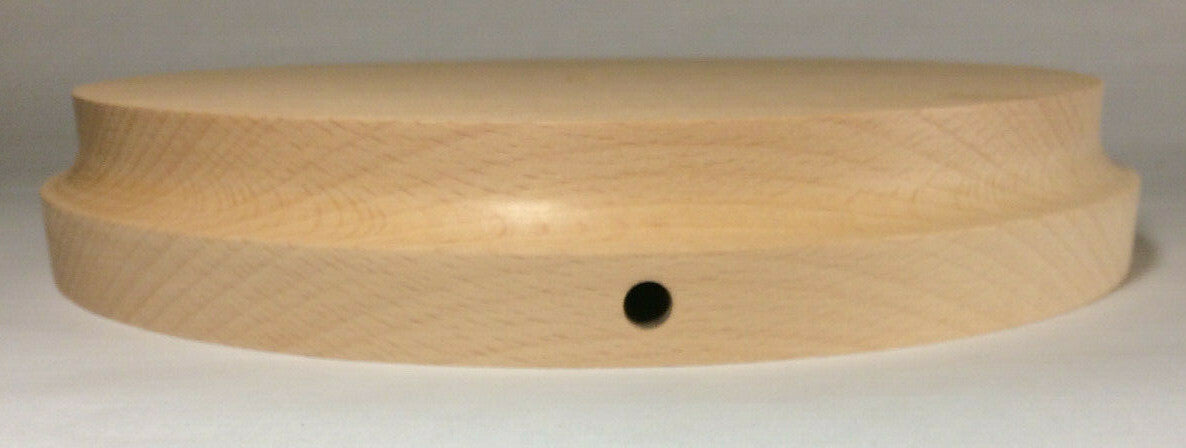 New 10" Wooden Lamp Base w/ Wire Way Hole, Modern Style, Tapered Edge #WB311B10