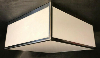 New Nuvo Lighting Crate LED 14" Brushed Nickel Flush Light Fixture Acrylic Panel - Stone Door Lamps