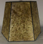 9" x 14" x 10" Golden Hexagon Style Mica Bridge Floor Lamp Shade #MS704GLD