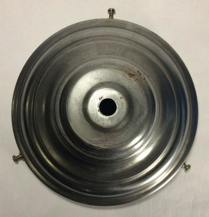 New Raw Steel 6" Fitter Fixture Shade Holder With Set Screws, 1/8 IP, #SH766S - Stone Door Lamps