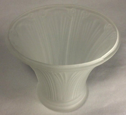 New Satin Crystal Pan Light Fixture Shade, 2 1/4" Fitter, 5.5" Tall, USA, #PS602 - Stone Door Lamps