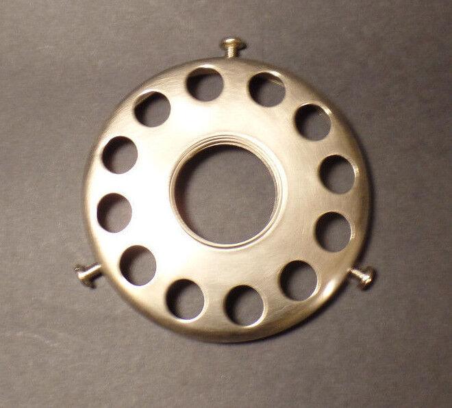 NEW 3 1/4" Fitter Satin Nickel Screw - on Uno - type Shade Holder with set screws - Stone Door Lamps