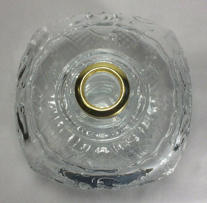 New 9 1/2" Princess Feather Clear Glass Oil Lamp Font, Victorian Era #PF503 - Stone Door Lamps