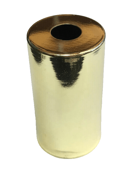 New 1 7/8" Lamp Socket Cup For Short Candelabra Sockets, Polished Brass Finish - Stone Door Lamps