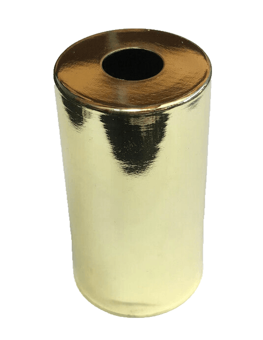 New 1 7/8" Lamp Socket Cup For Short Candelabra Sockets, Polished Brass Finish - Stone Door Lamps