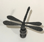 New 2" Cast Metal Dragonfly Lamp Finial, Bronze Finish, 1/4 - 27F, #LF241B - Stone Door Lamps