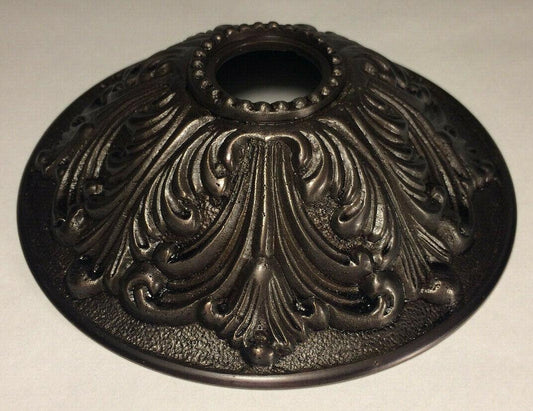 New 5 1/2" Antique Bronze Die Cast Brass Canopy w/ 1 1/16" Hole For Screw Collar - Stone Door Lamps