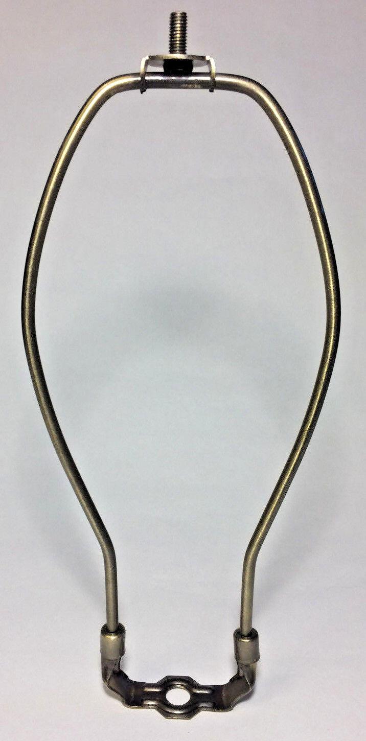 12" Antique Finish Heavy Brass Lamp HARP Shade Holder + Base for Lamp Repair - Stone Door Lamps