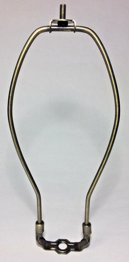 12" Antique Finish Heavy Brass Lamp HARP Shade Holder + Base for Lamp Repair - Stone Door Lamps