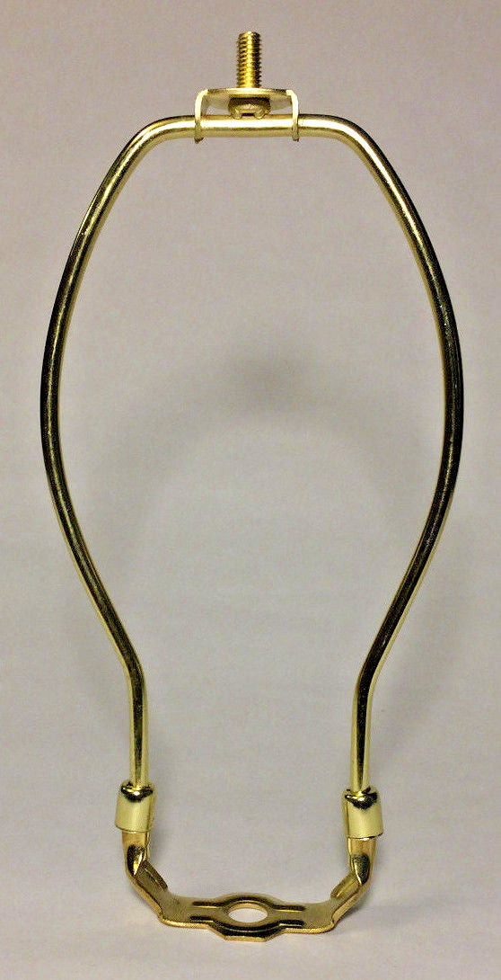 NEW 8 1/2" Heavy Duty Brass Plated Lamp Harp with Base Shade Holder  #HAR43