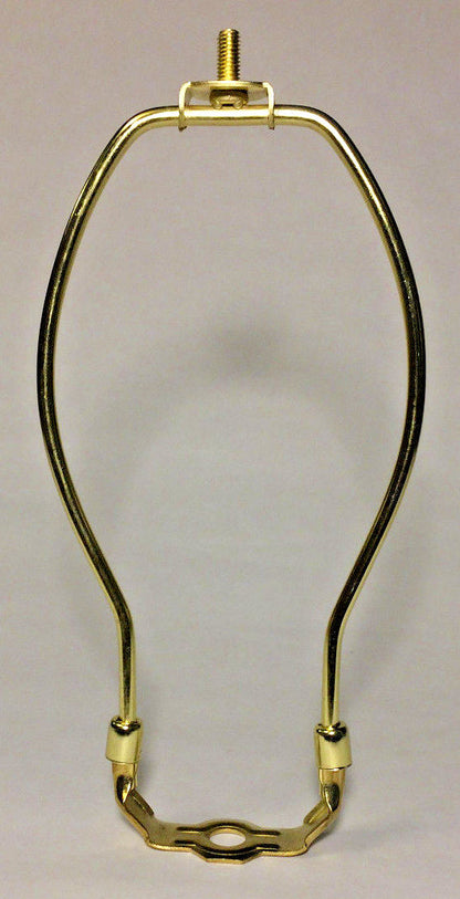 NEW 8 1/2" Heavy Duty Brass Plated Lamp Harp with Base Shade Holder  #HAR43
