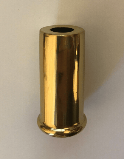 New Solid Brass Lamp Spacer Neck, 1/8IP(3/8") Slip, 2" Ht. Polished & Lacq LS160 - Stone Door Lamps