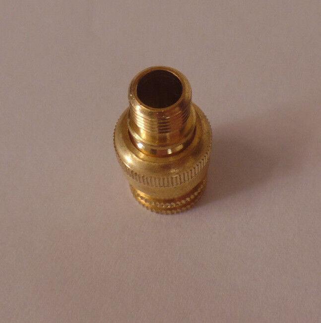 Unfinished Brass Knurled Lamp Swivel For Lamps & Fixtures,1/8M X 1/8F,1 1/4" ht.